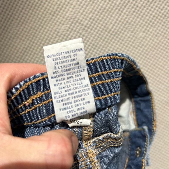 Vintage retro rainbow waist band denim jean mini skirt old navy 3t - Picture 2 of 12